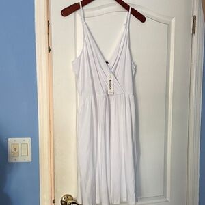 Elegant White Spaghetti Strap Dress